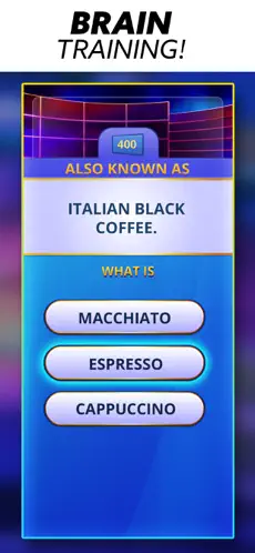 Jeopardy game board with categories