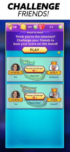 Jeopardy game results screen