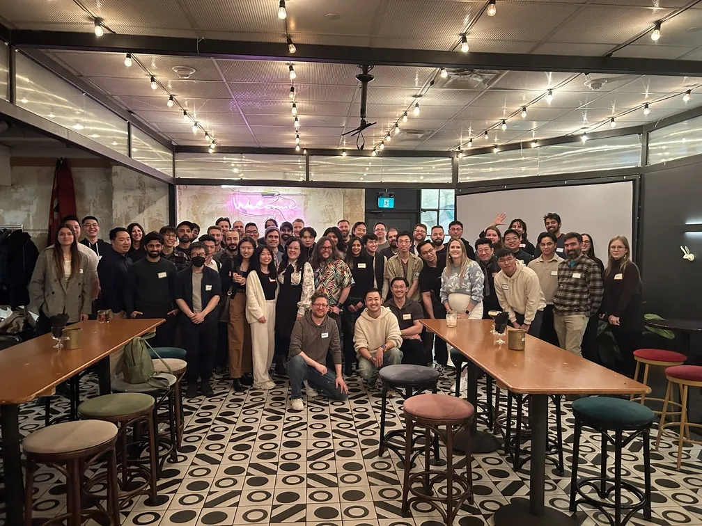 Uken team members at holiday party