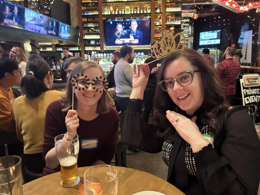 Uken team members at holiday event